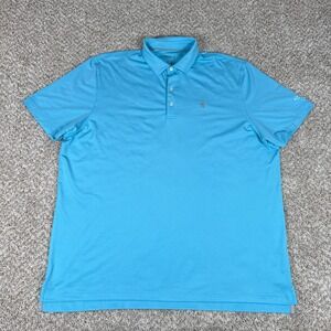 Johnnie O Polo Shirt‎ Mens XXL Blue Whisper Rock Golf Performance Short Sleeve